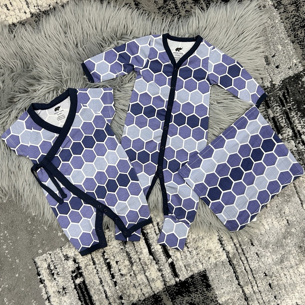 Monica + Andy Unisex 3 Piece Baby Bundle Size 0/3 Month NWT